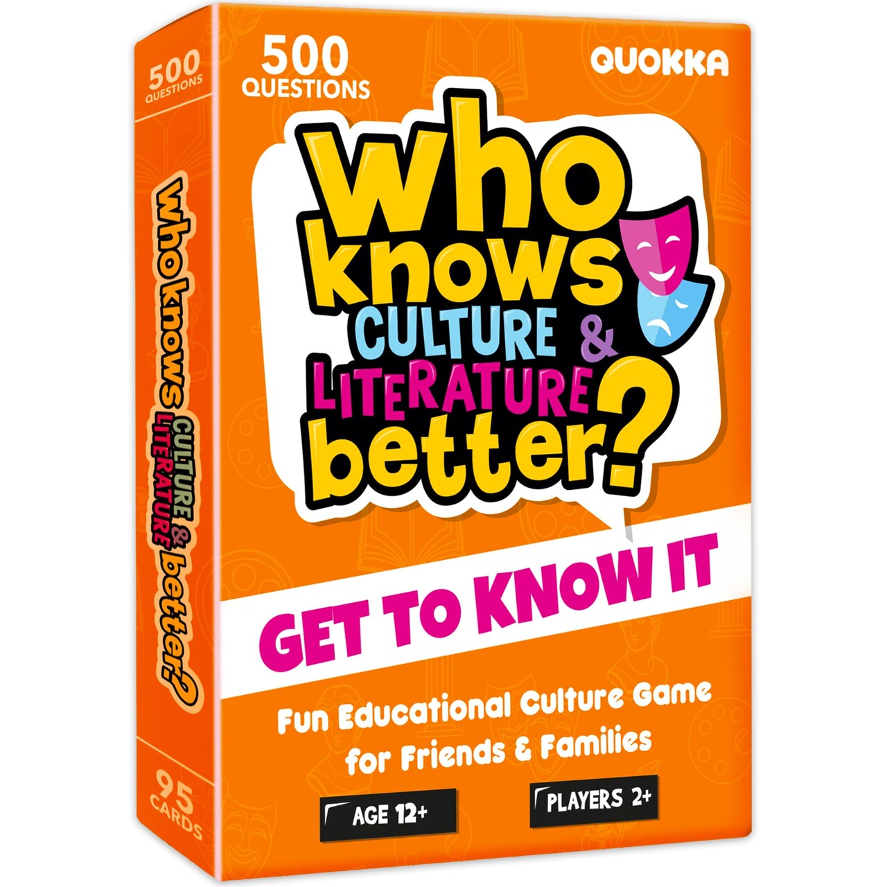 QUOKKA Board Games for Kids 8-12 and Family - Educational Card Game for Kids Age 12+ - Who Knows Culture and Literature Better? - 500+ Questions - Trivia for Family Game Night and Travel Fun
